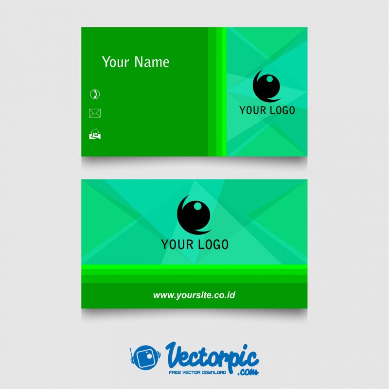 business-card-green-line-design-free-vector