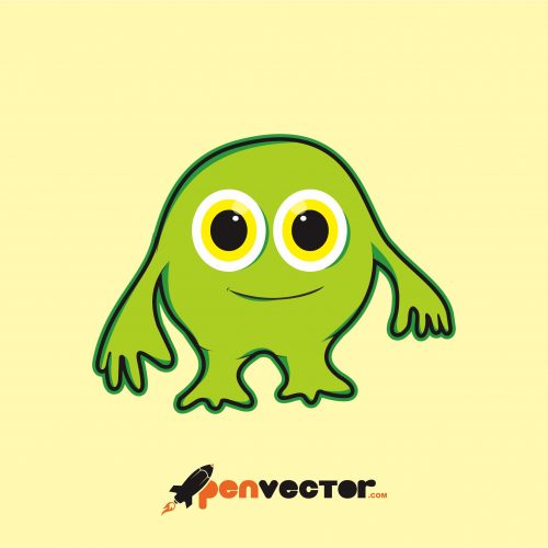 cute monster vector design Free Vector