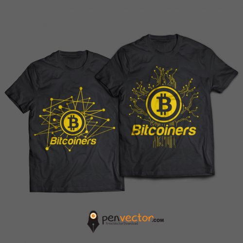 Bitcoiners Design T-shirt Vector Free Vector