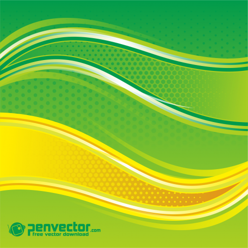 Background banner yellow green free vector