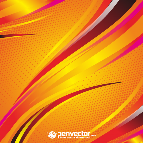 Abstract line orange background free vector