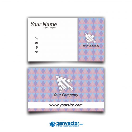 Business card pastel color free vector