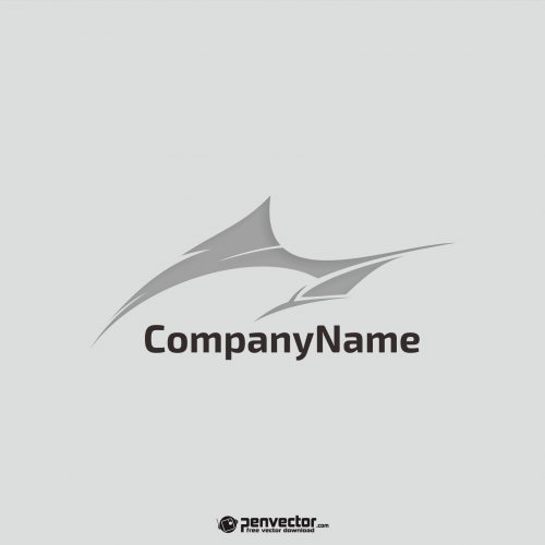 Logo marlin fish free vector