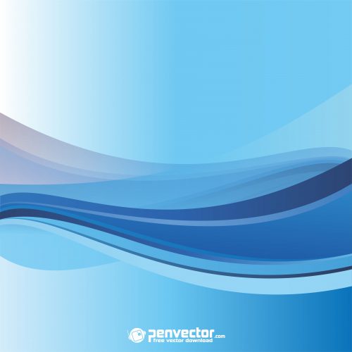 Abstract waves blue background free vector