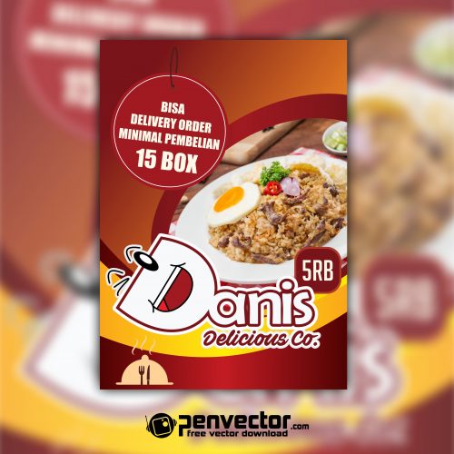 Flyer food background version B free vector