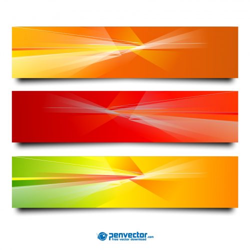 Set banner abstract line background free vector