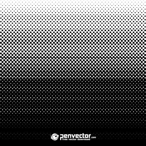 Simple halftone black background free vector