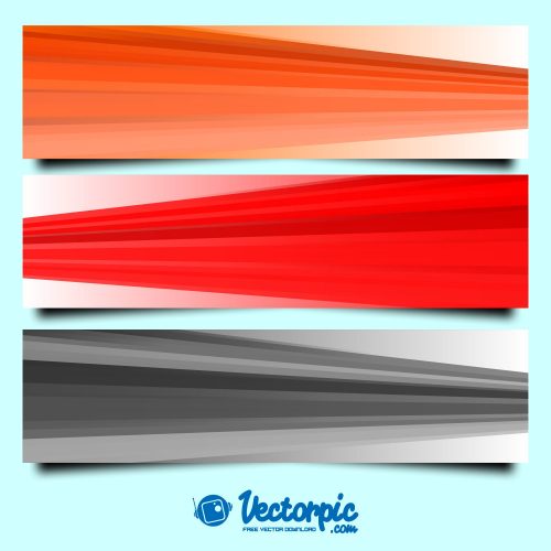 set banner abstract line design free vector