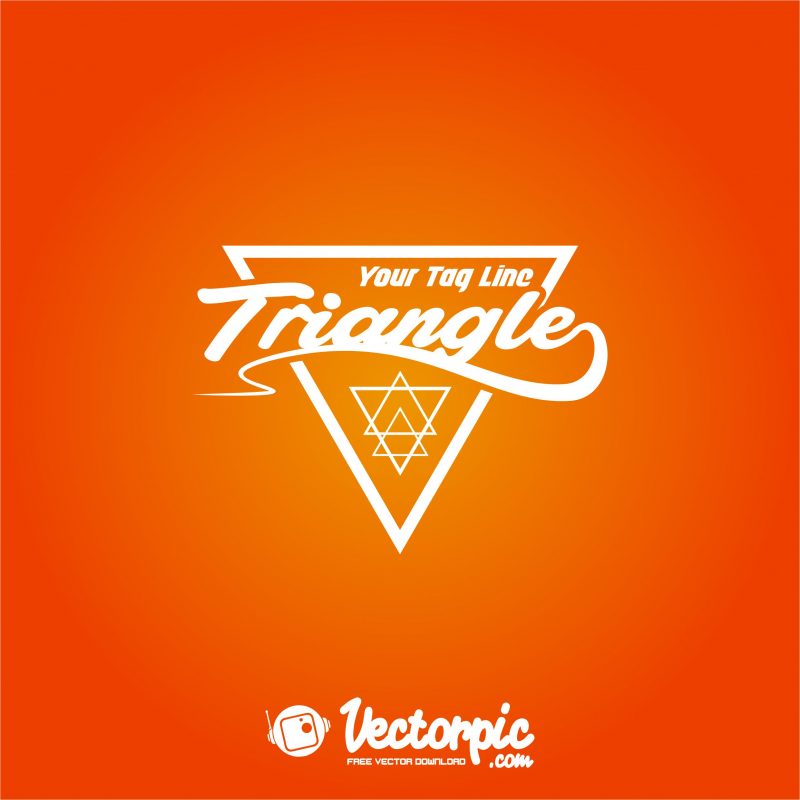triangle-logo-typography-design-free-vector
