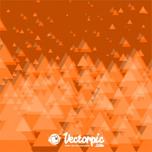 Triangle abstract background with orange color free vector