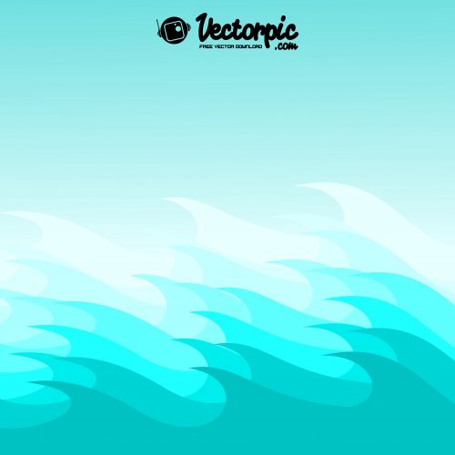 blue gradient wave background free vector