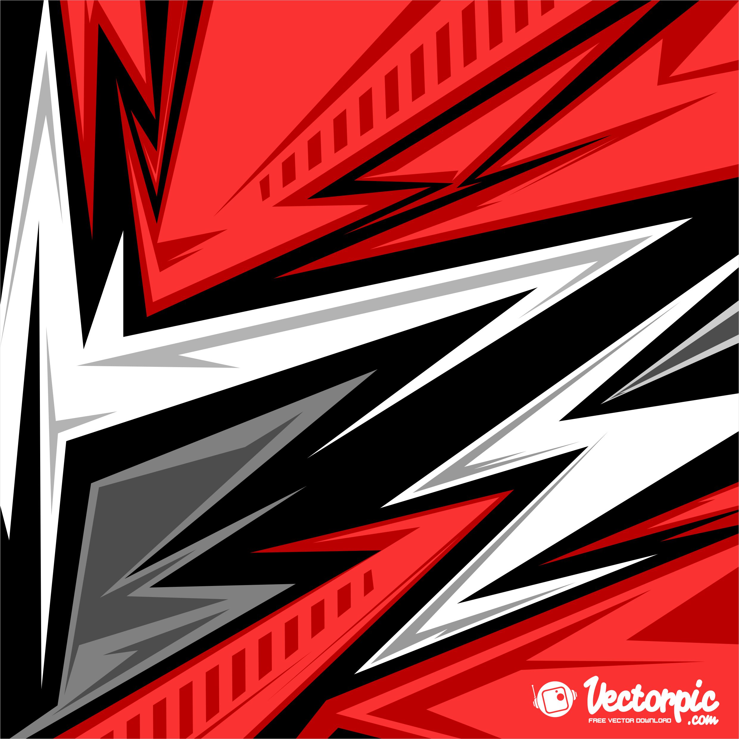 abstract racing stripes background with red and white color free vector