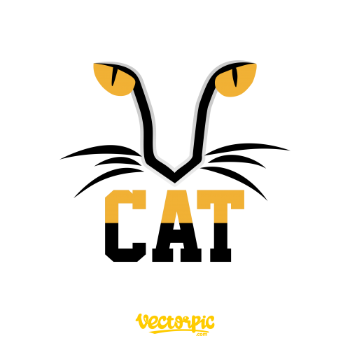 cat logo free vector
