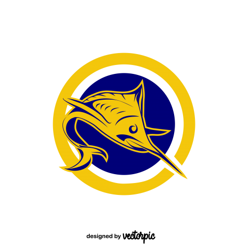 marlin fish logo free vector