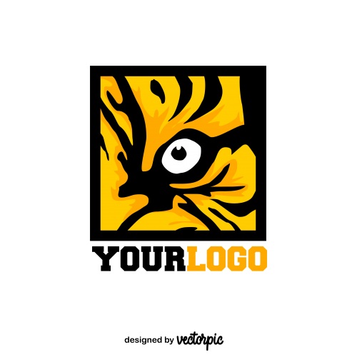 tiger angry eye logo free vector