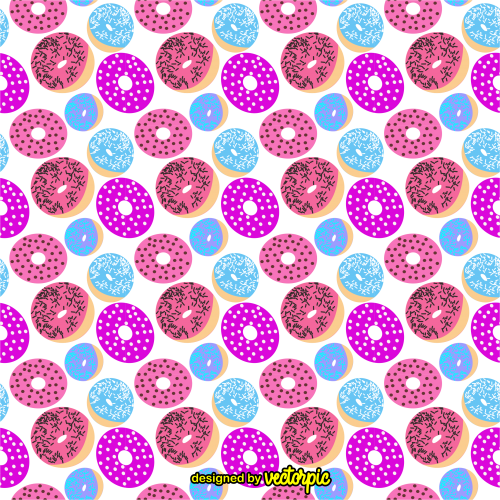 background pattern seamless donut free vector