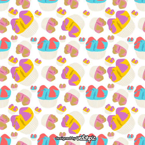 cake pattern seamles background free vector