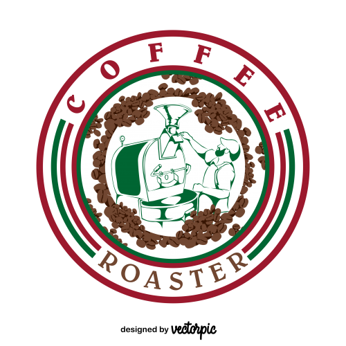 coffee roaster tshirt design free vector