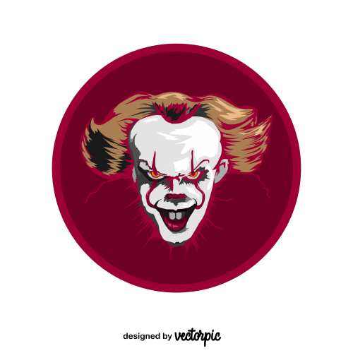 monster clown tshirt design free vector