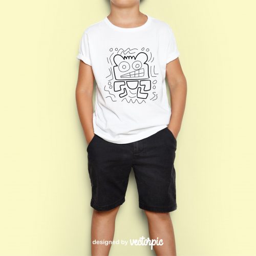 free vector doodle design kids for t-shirt