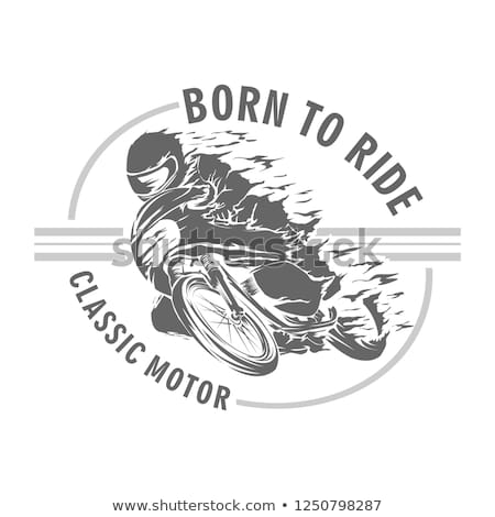 classic race motorcycle vector, logo classic motorcycle – Vector