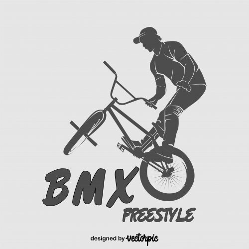design silhouette bmx freestyle free vector