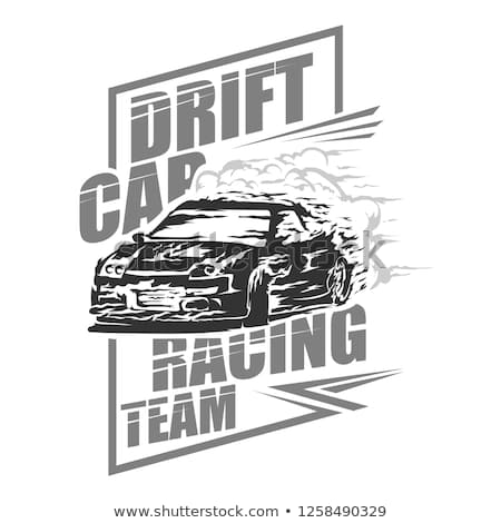 drift car racing vector illustration, racing car logo vector – Vector