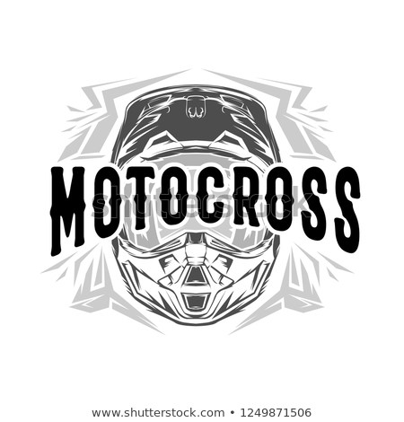 Helmet Motocross, Motocross design for t-shirt – Vector