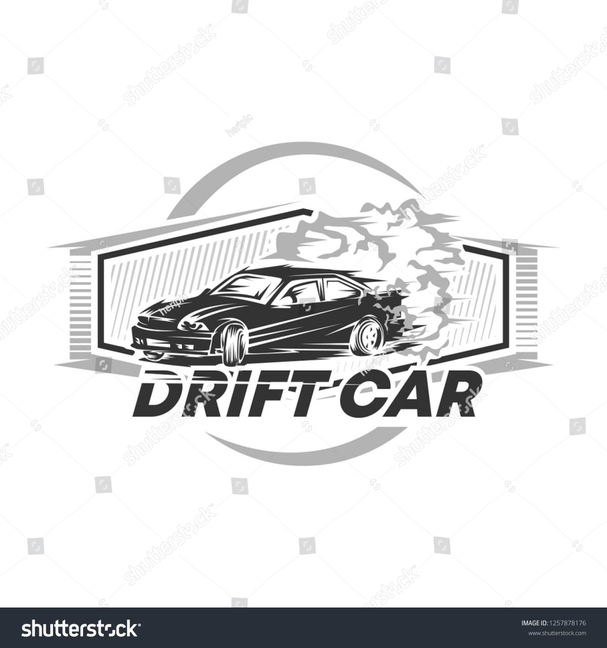 drift car racing vector illustration, drift car logo vector – Vector