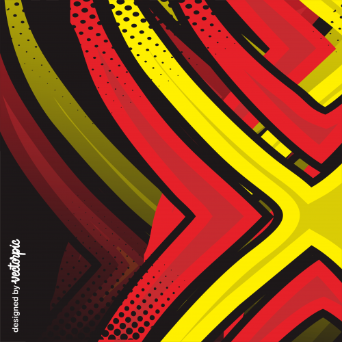 racing stripes abstract line red yellow background free vector