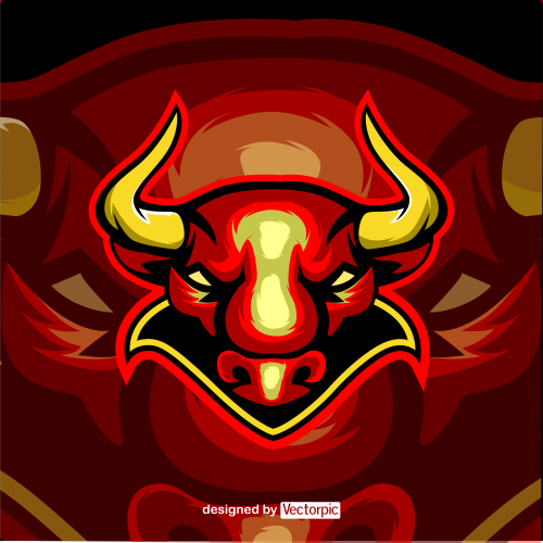 design bull esport logo free vector