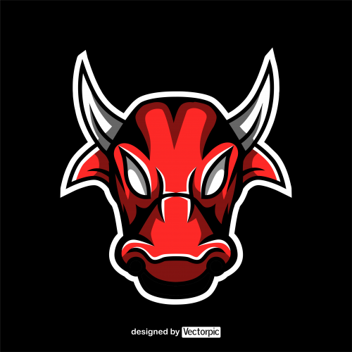 design cow esport logo free vector