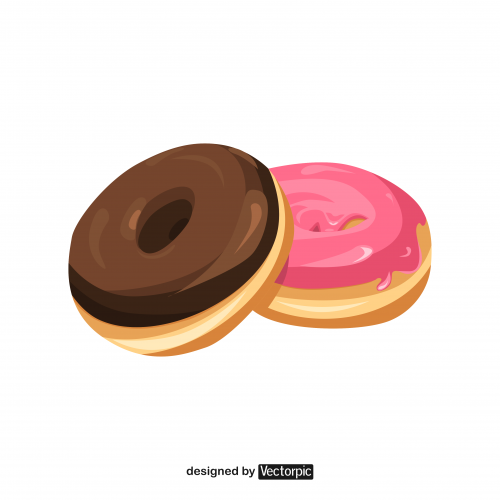 design delicious sweet donuts free vector
