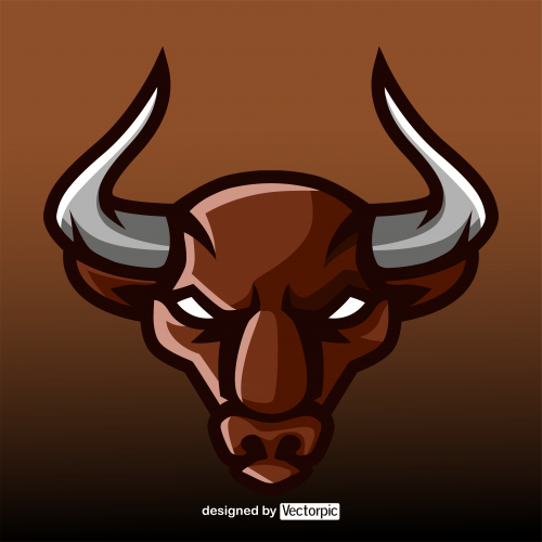 design esport bull mascot logo free vector