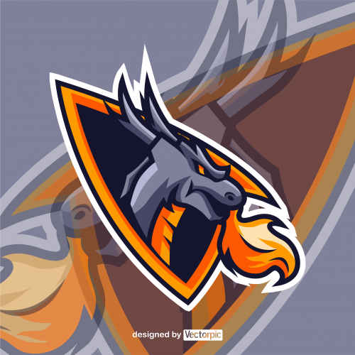 design esport dragon mascot logo free vector