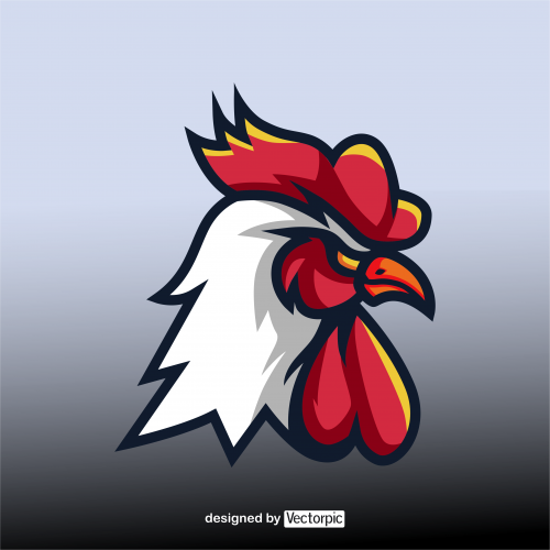 design esports rooster mascot logo free vector