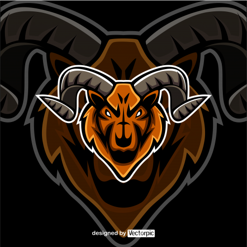 design goat esport logo free vector