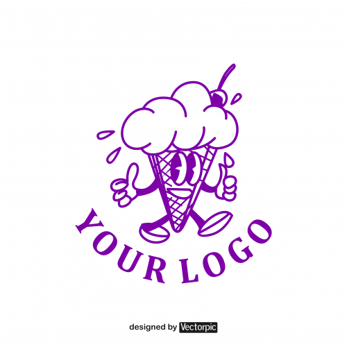 design logo vintage ice cream shop free vector