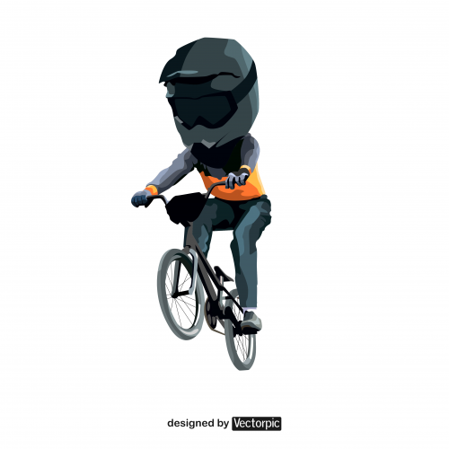 design outfit for cycling complete helmet free vector