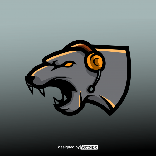 design panther esport logo free vector