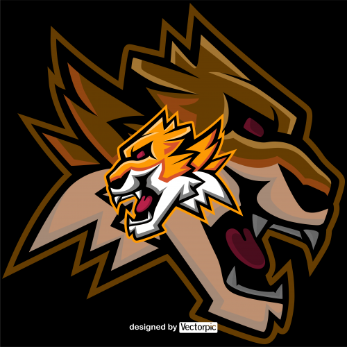 design tiger esport logo free vector