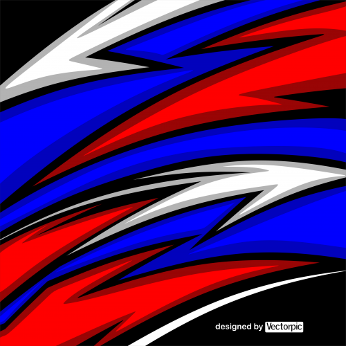 abstract racing stripes background with blue and red color free vector