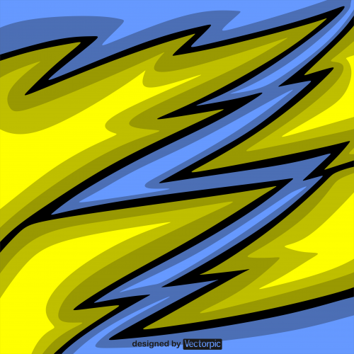 abstract racing stripes background with blue and yellow color free vector