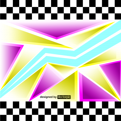 abstract racing stripes background with blue, purple and yellow color free vector