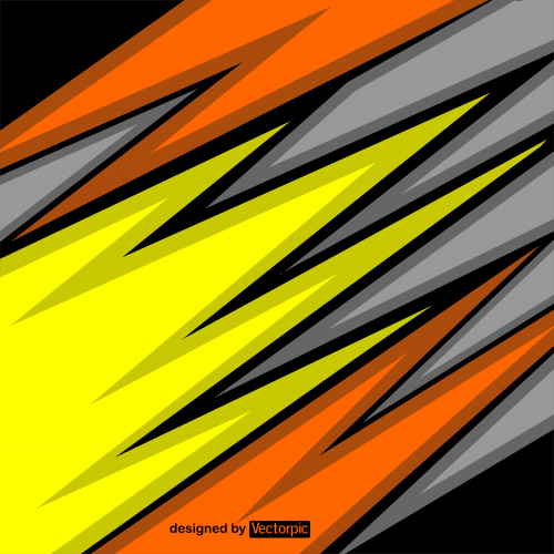 abstract racing stripes background with orange, grey and yellow color free vector