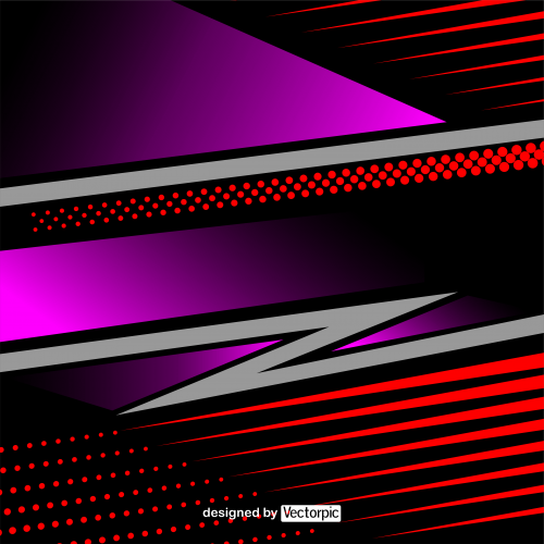 abstract racing stripes background with red, grey and purple color free vector
