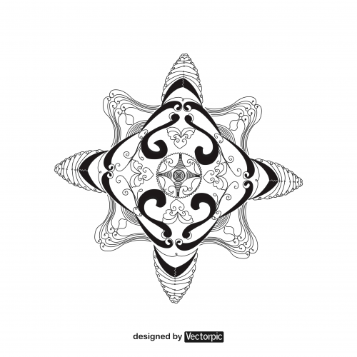 design arabic calligraphy black and white free vector