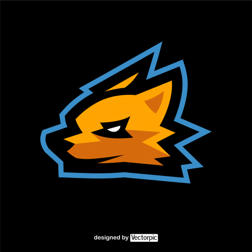 fox e-sport mascot logo free vector
