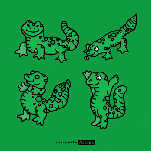 crocodile animal cartoon design free vector