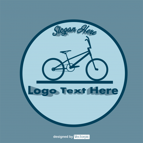 bicycle shop retro logo design free vector